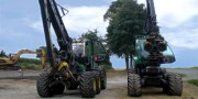 Lohnunternehmen-Harvesterarbeiten